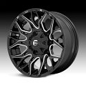 Fuel Twitch D769 Gloss Black Milled Custom Truck Wheels 2